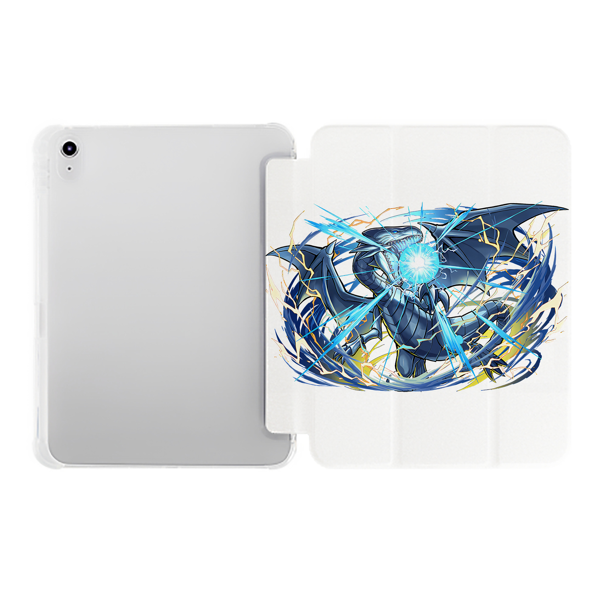 （画像用） 遊☆戯☆王 Yu-Gi-Oh! IPad ケース ペン収納付き 三つ折りスタンド PUレザー×シリコン 対応機種9.5/10.5/10.9インチ